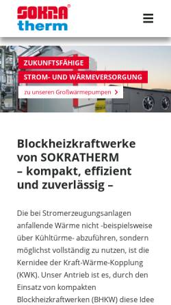Vorschau der mobilen Webseite www.sokratherm.de, SOKRATHERM GmbH & Co. KG Energie- und Wärmetechnik