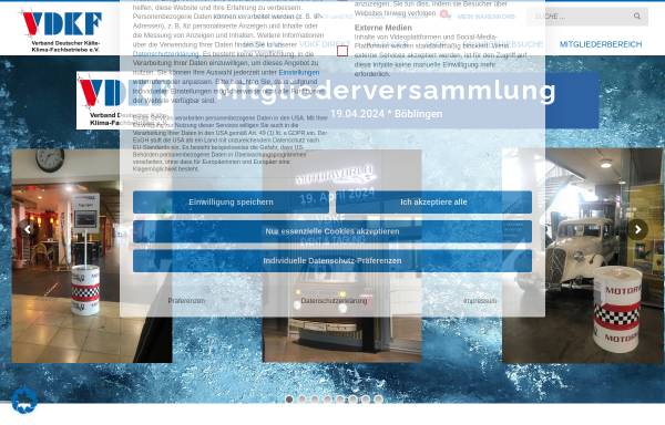 Vorschau von www.vdkf.de, VDKF e. V. - Verband Deutscher Kälte-Klima-Fachbetriebe