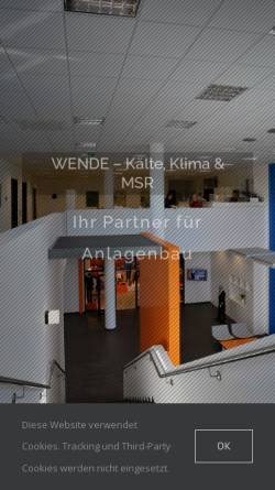 Vorschau der mobilen Webseite wende-witten.de, Wende GmbH