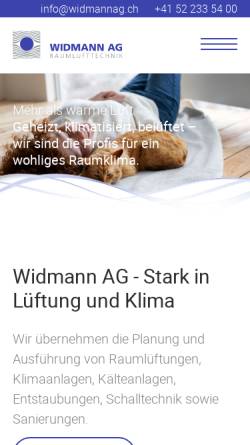 Vorschau der mobilen Webseite www.widmannag.ch, Widmann AG