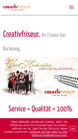 Vorschau der mobilen Webseite www.creativfriseur.de, Creativfriseur