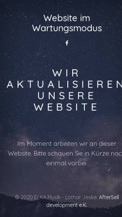 Vorschau der mobilen Webseite www.elka-musik.de, Musik Service