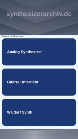 Vorschau der mobilen Webseite www.synthesizerarchiv.de, Synthesizergallery
