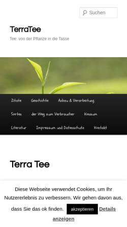 Vorschau der mobilen Webseite terratee.de, TerraTee