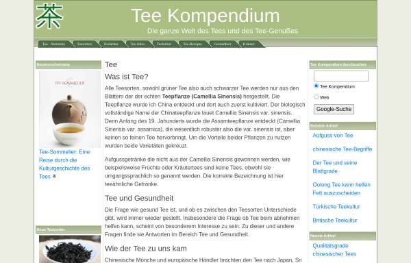 Vorschau von www.tee-kompendium.de, Tee Kompendium