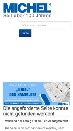 Vorschau der mobilen Webseite www.michel.de, MICHEL-Rundschau