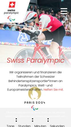 Vorschau der mobilen Webseite www.swissparalympic.ch, Swiss Paralympic Committee