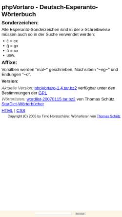Vorschau der mobilen Webseite vortaro.timo-horstschaefer.de, phpVortaro