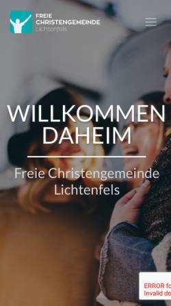 Vorschau der mobilen Webseite www.fchg-lichtenfels.de, Freie Christengemeinde Lichtenfels