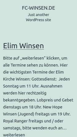 Vorschau der mobilen Webseite www.fc-winsen.de, Freie Christengemeinde Winsen/Luhe