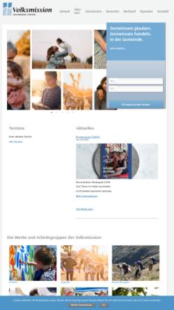 Vorschau der mobilen Webseite www.volksmission.de, Volksmission e.C. Pforzheim
