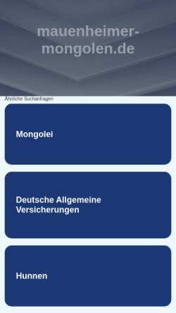 Vorschau der mobilen Webseite www.mauenheimer-mongolen.de, Mauenheimer Mongolen