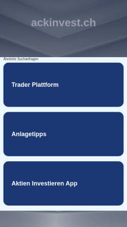 Vorschau der mobilen Webseite www.ackinvest.ch, FG Finanz-Service AG