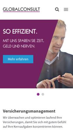 Vorschau der mobilen Webseite globalconsult.ch, Globalconsult Versicherungstreuhand AG