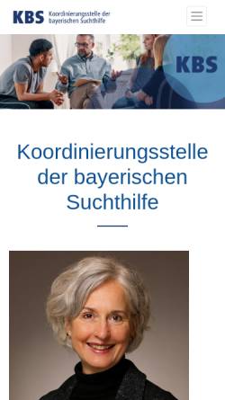 Vorschau der mobilen Webseite www.kbs-bayern.de, Koordinierungsstelle der bayerischen Suchthilfe