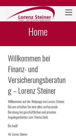 Vorschau der mobilen Webseite www.lorenz-steiner.ch, Lorenz Steiner