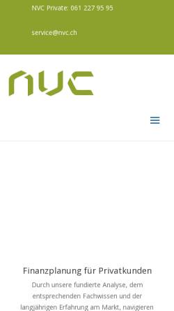 Vorschau der mobilen Webseite www.nvc.ch, NVC Neutrales Versicherungs-Center AG