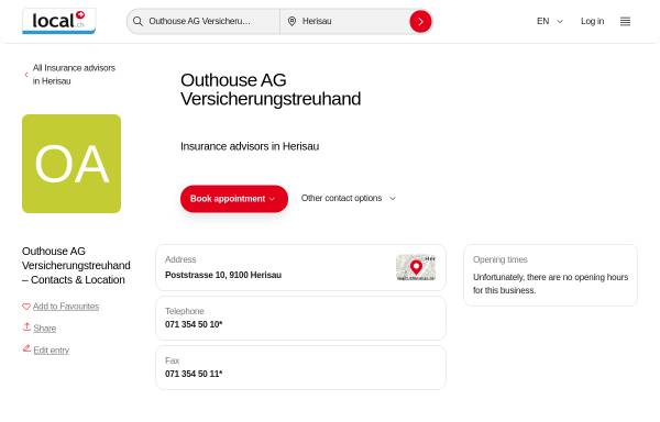 Vorschau von yellow.local.ch, Outhouse AG Versicherungstreuhand
