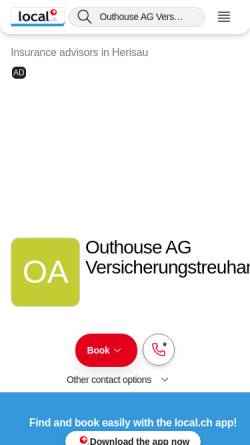 Vorschau der mobilen Webseite yellow.local.ch, Outhouse AG Versicherungstreuhand