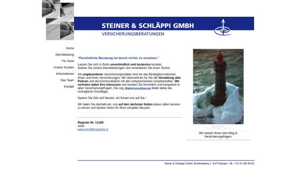 Vorschau von www.steinerschlaeppi.ch, Steiner & Schläppi GmbH