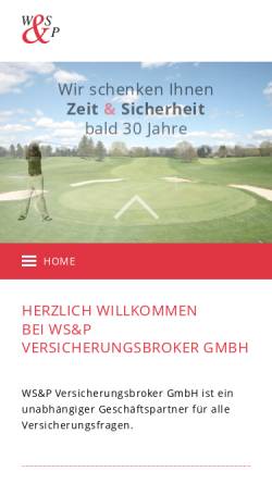 Vorschau der mobilen Webseite www.ws-p.ch, WS&P Versicherungs-Broker GmbH