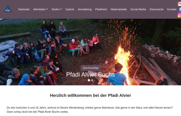 Vorschau von www.alvier.ch, Pfadi Alvier Buchs