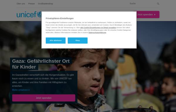 Vorschau von www.unicef.de, Deutsches Komitee für UNICEF e.V.