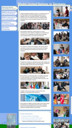 Vorschau der mobilen Webseite www.model-un.de, Model United Nations in Deutschland