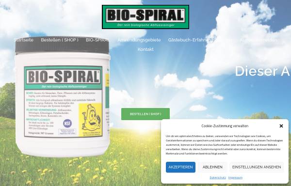 Vorschau von www.bio-spiral.de, Bio-Spiral Rohrreininger