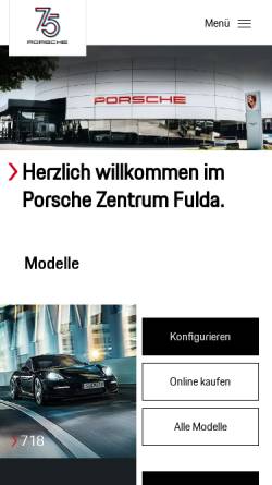 Vorschau der mobilen Webseite www.porsche-fulda.de, Kahrmann Sportwagen GmbH