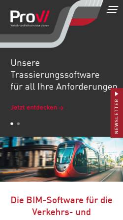 Vorschau der mobilen Webseite www.provi-cad.de, Obermeyer Planen + Beraten GmbH