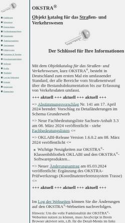 Vorschau der mobilen Webseite www.okstra.de, OKSTRA - Objektkatalog für das Straßen- und Verkehrswesen