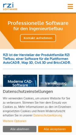 Vorschau der mobilen Webseite www.rzi.de, RZI Software GmbH