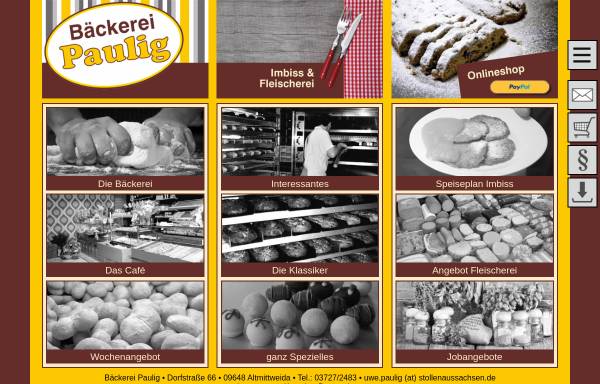 Vorschau von www.stollenaussachsen.de, Bäckerei Paulig