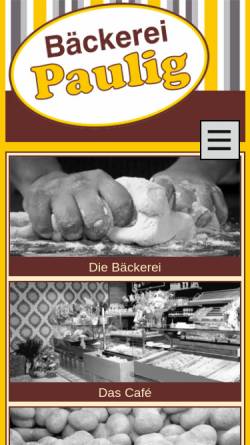 Vorschau der mobilen Webseite www.stollenaussachsen.de, Bäckerei Paulig