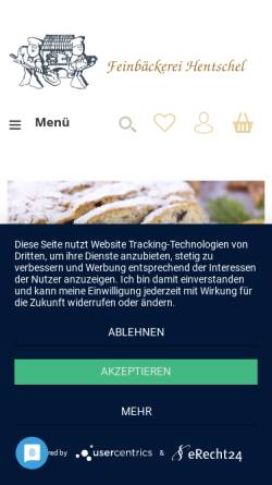 Vorschau der mobilen Webseite www.stollen-dresden.de, Feinbäckerei Hentschel