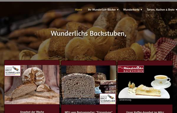 Vorschau von www.wunderlichs-backstuben.de, Wunderlichs Backstuben