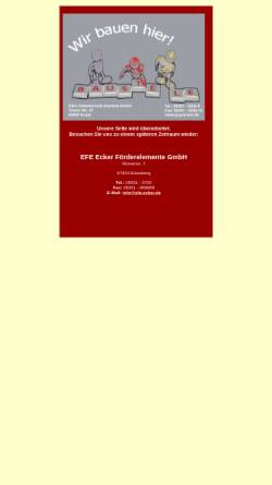Vorschau der mobilen Webseite www.efe-ecker.de, EFE Ecker Förder-Elemente GmbH
