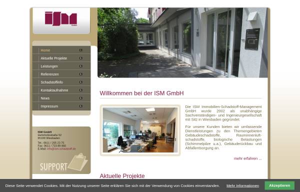 Vorschau von www.ism-schadstoff.de, Immobilien-Schadstoff-Management GmbH