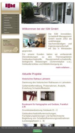 Vorschau der mobilen Webseite www.ism-schadstoff.de, Immobilien-Schadstoff-Management GmbH