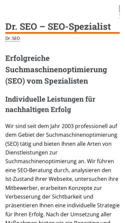 Vorschau der mobilen Webseite www.suchmaschinen-doktor.de, Suchmaschinen-Doktor.de