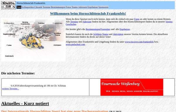 Vorschau von www.hornschlitten.at, Hornschlittenclub Frankenfels