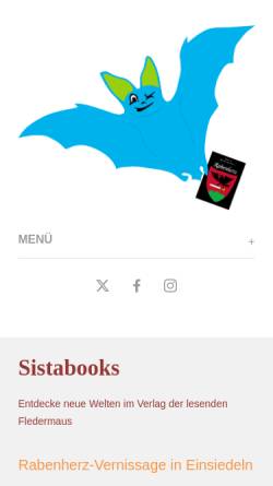 Vorschau der mobilen Webseite www.sistabooks.ch, Sistabooks-Verlag