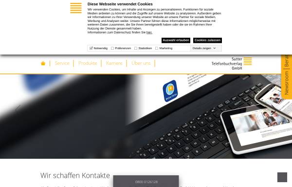Vorschau von www.sutter.ruhr, Sutter Telefonbuchverlag GmbH