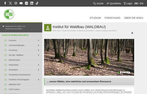 Vorschau von www.wabo.boku.ac.at, Institut für Waldbau