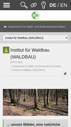 Vorschau der mobilen Webseite www.wabo.boku.ac.at, Institut für Waldbau