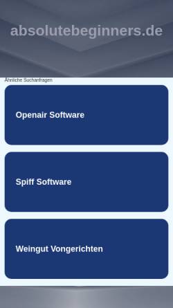 Vorschau der mobilen Webseite www.absolutebeginners.de, absolutebeginners.de - Stephan Daniel