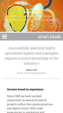 Vorschau der mobilen Webseite www.smartheads.ch, Smart Heads