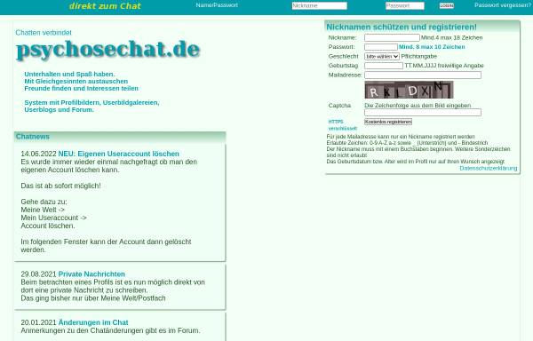 Vorschau von www.psychosechat.de, Psychose Chat