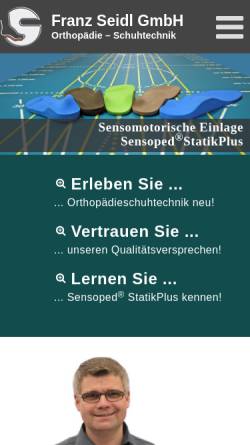 Vorschau der mobilen Webseite www.schuh-seidl.de, Schuh-Seidl
